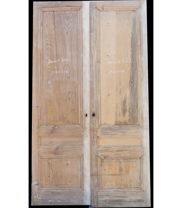 Façade de placard coulissante 2 portes décor chêne blond, miroir argent